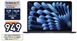 Unieuro MacBook Air 13" offerta