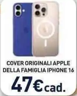 Unieuro Cover originali apple della famiglia iphone 16 offerta