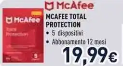 Unieuro MCAFEE Total protection offerta