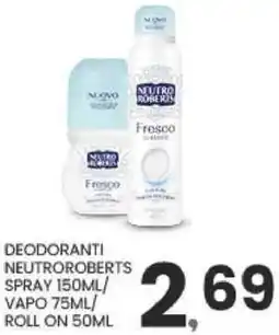 Despar Deodoranti neutroroberts spray vapo roll on offerta