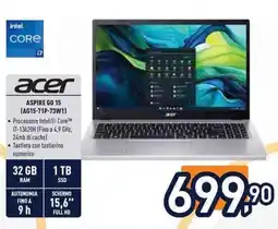 Unieuro acer ASPIRE GO 15 (AG15-71P-73W1) offerta