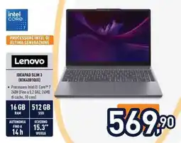 Unieuro Lenovo IDEAPAD SLIM 3 (83K400101X) offerta