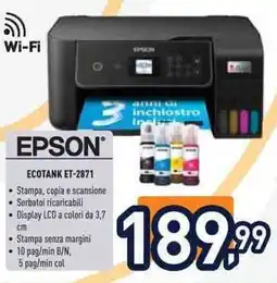 Unieuro EPSON ECOTANK ET-2871 offerta