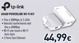 Unieuro tp-link AV600 POWERLINE WI-FI KIT offerta