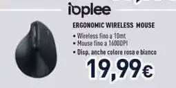 Unieuro ioplee ergonomic wireless mouse offerta