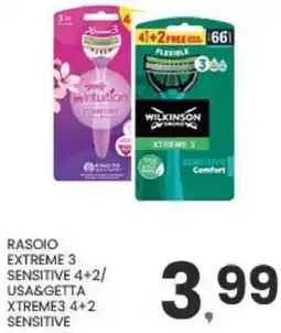Despar Rasoio extreme 3 sensitive 4+2/ usa&getta xtreme3 4+2 sensitive offerta