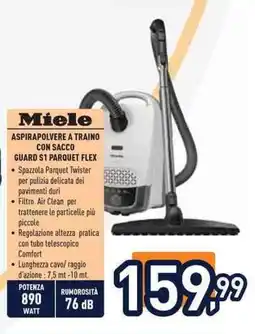Unieuro Miele aspirapolvere a traino con sacco guard S1 parquet flex offerta
