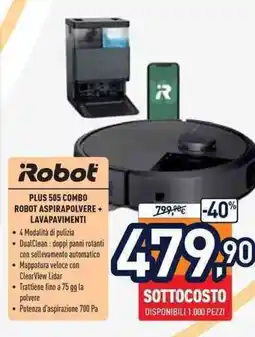 Unieuro Robot plus 505 combo robot aspirapolvere + lavapavimenti offerta