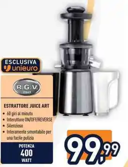 Unieuro R.G.V ESTRATTORE JUICE ART offerta