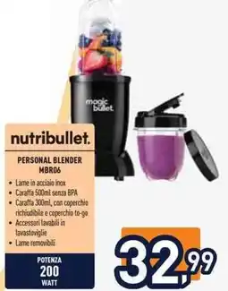 Unieuro magic bulet PERSONAL BLENDER MBR06 offerta