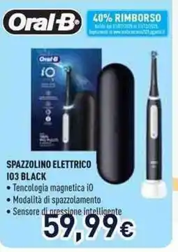 Unieuro Oral-B SPAZZOLINO ELETTRICO 103 BLACK offerta
