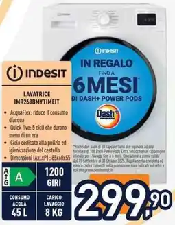 Unieuro INDESIT LAVATRICE IMR268BMYTIMEIT offerta