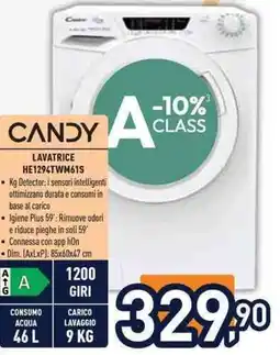 Unieuro CANDY LAVATRICE HE1294TWM61S offerta