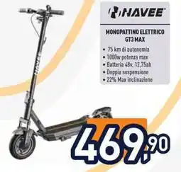 Unieuro NAVEE MONOPATTINO ELETTRICO GT3 MAX offerta