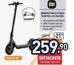 Unieuro MONOPATTINO ELETTRICO SCOOTER 4 LITE 2nd GEN. offerta
