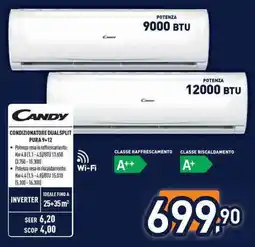 Unieuro CANDY CONDIZIONATORE DUALSPLIT PURA 9+12 offerta