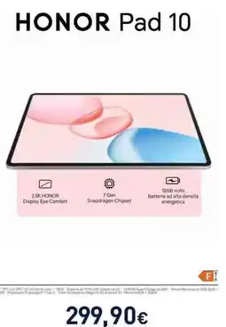 Unieuro HONOR Pad 10 offerta