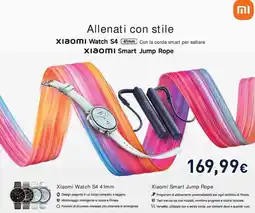 Unieuro Xiaomi Watch S4 41mm Con la corda smart per saltare Xiaomi Smart Jump Rope offerta