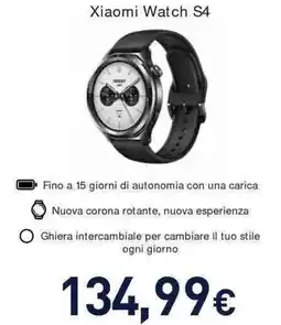 Unieuro Xiaomi Watch S4 offerta