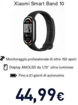 Unieuro Xiaomi Smart Band 10 offerta