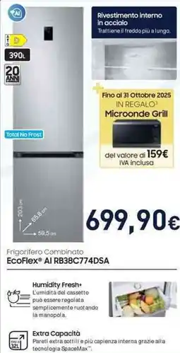 Unieuro SAMSUNG F EcoFlex AI RB38C774DSA offerta