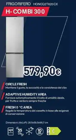 Unieuro Hoover FRIGORIFERO HONCQ2T620 CX H-COMBI 300 offerta