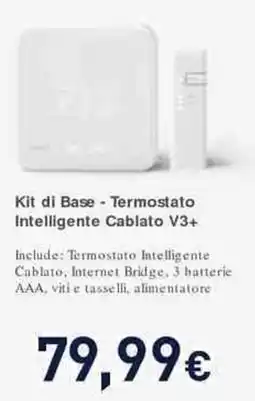 Unieuro Kit di Base - Termostato Intelligente Cablato V3+ offerta