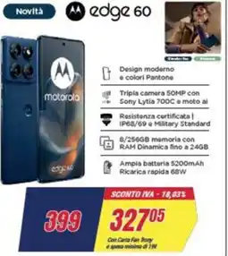 Trony motorola edge 60 offerta