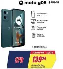 Trony motorola moto g05 1256GB offerta