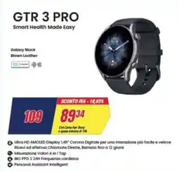 Trony amazfit GTR 3 PRO Galaxy Black offerta