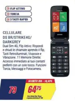 Trony BRONDI CELLULARE DS BR/STRIKE4G/ DARKGREY offerta
