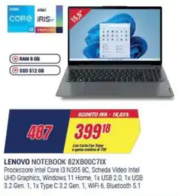 Trony LENOVO NOTEBOOK 82XB00C7IX offerta
