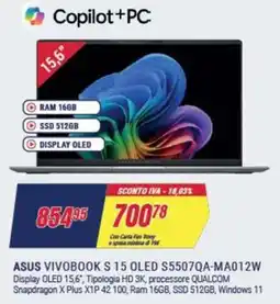 Trony ASUS VIVOBOOK S 15 OLED S5507QA-MA012W offerta