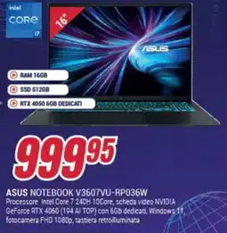 Trony ASUS NOTEBOOK V3607VU-RP036W offerta