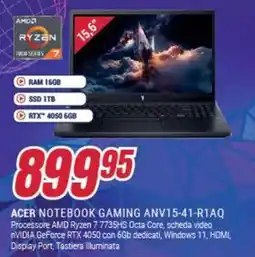 Trony ACER NOTEBOOK GAMING ANV15-41-R1AQ offerta