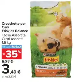 Carrefour Market Crocchette per Cani Friskies Balance offerta