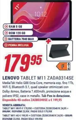 Trony LENOVO TABLET M11 ZADA0314SE offerta