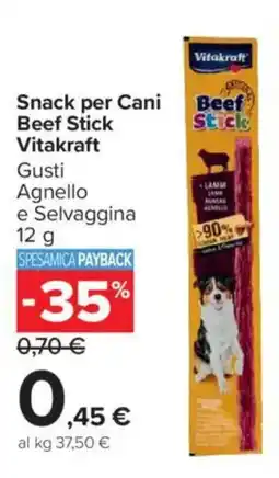 Carrefour Market Snack per Cani Beef Stick Vitakraft offerta