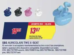 Trony SBS AURICOLARI TWS X-BEAT offerta