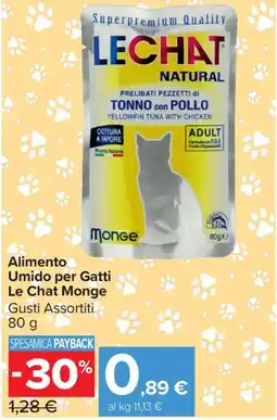 Carrefour Market Alimento Umido per Gatti Le Chat Monge offerta