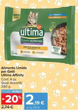 Carrefour Market Alimento Umido per Gatti Ultima Affinity offerta