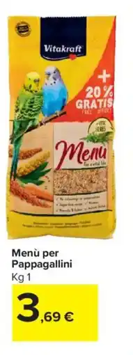 Carrefour Market Menù per Pappagallini offerta