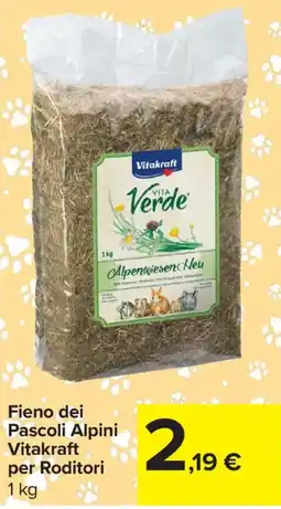 Carrefour Market Fieno dei Pascoli Alpini Vitakraft per Roditori offerta