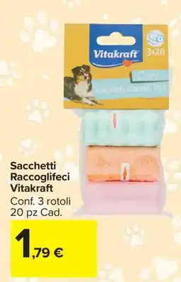 Carrefour Market Sacchetti Raccoglifeci Vitakraft offerta