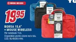 Trony TUCANO BORSA 15,6" + MOUSE WIRELESS offerta