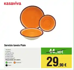 Handy fai da te Kasaviva Servizio tavola Plain offerta