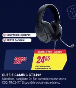 Trony GXTrust CUFFIE GAMING GTX492 offerta