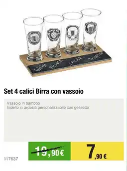 Handy fai da te Set 4 calici Birra con vassoio offerta