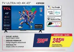 Trony TCL TV ULTRA HD 4K 43" offerta
