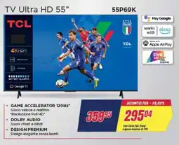 Trony TCL TV Ultra HD 55" offerta